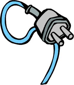 Blue and Gray Plug Clipart: Essential Electrical Connector Graphics
