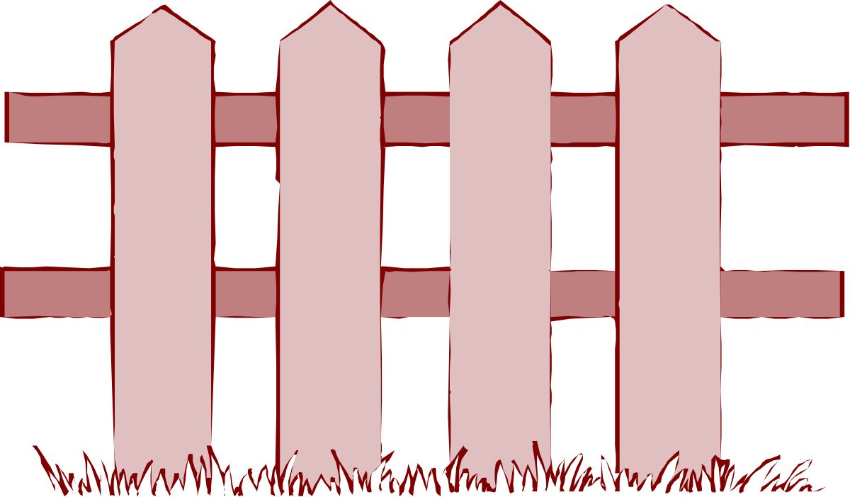 Red and White Striped Fence Clipart for Creative Projects