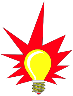 Light Bulb with Red Star Clipart: Illuminate Your Designs