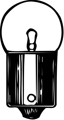 Lightbulb Illustration: Black and White Mushroom Clipart for Creative Projects