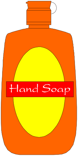 Soap Bottle with Red Ribbon - Charming Clipart for Your Projects