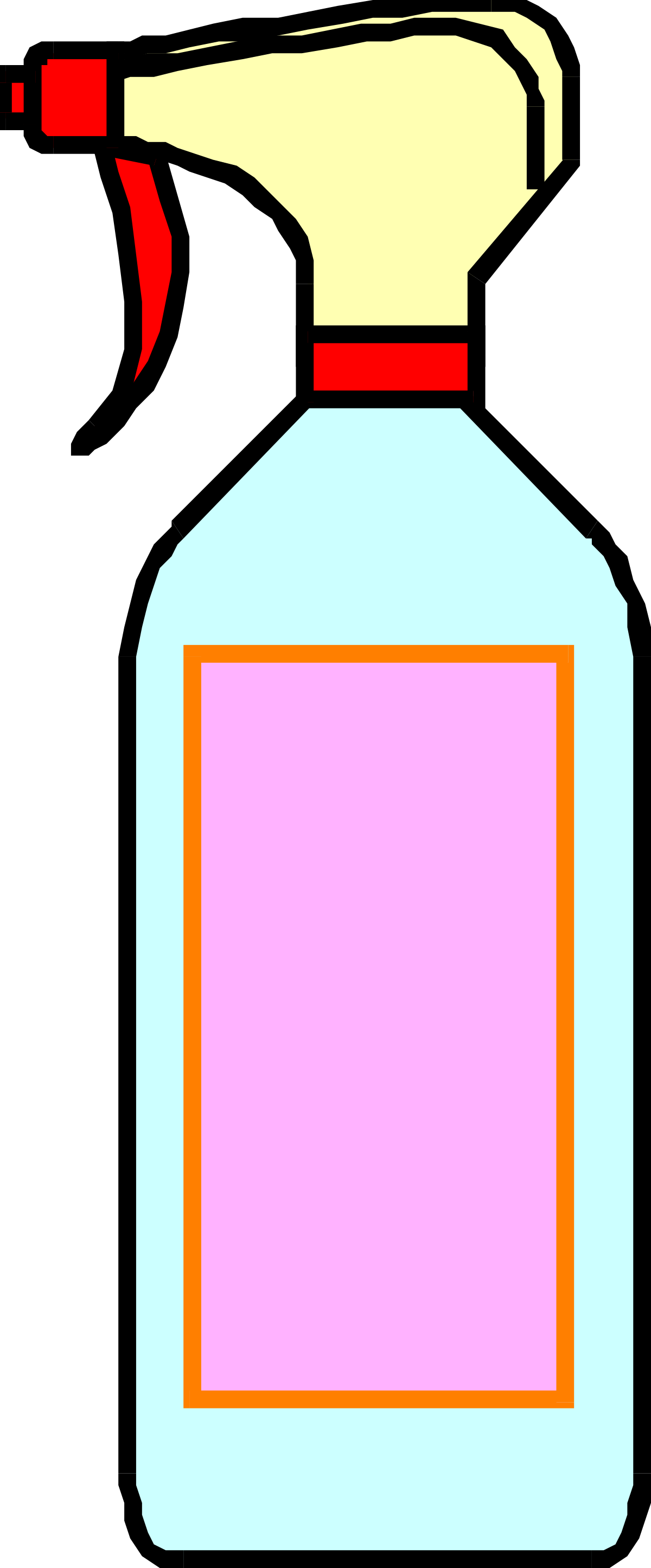 Spray Bottle with Red Handle - Versatile Clipart for Cleaning and Gardening