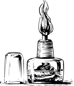 Perfume Bottle with Flame - Captivating Clipart for Bold Designs