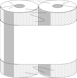 Toilet Paper Roll with White Dot Pattern - Clipart Collection