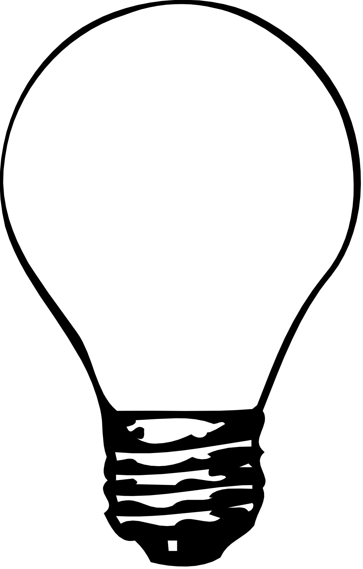 Light Bulb on Black Background Clipart for Innovative Ideas