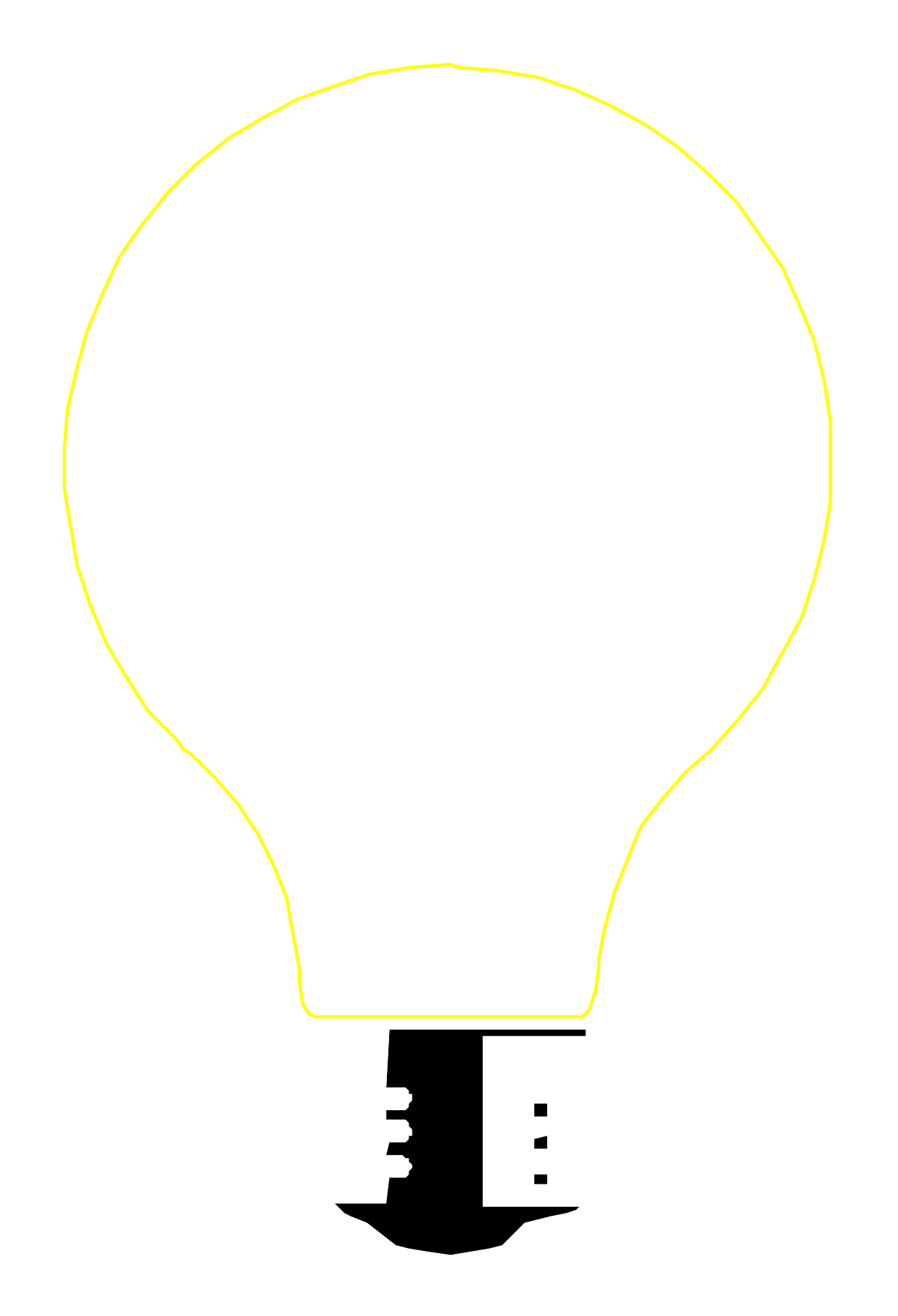 a light bulb with a white background clip art png transparent Light Bulb Clipart: Bright Ideas on a White Background