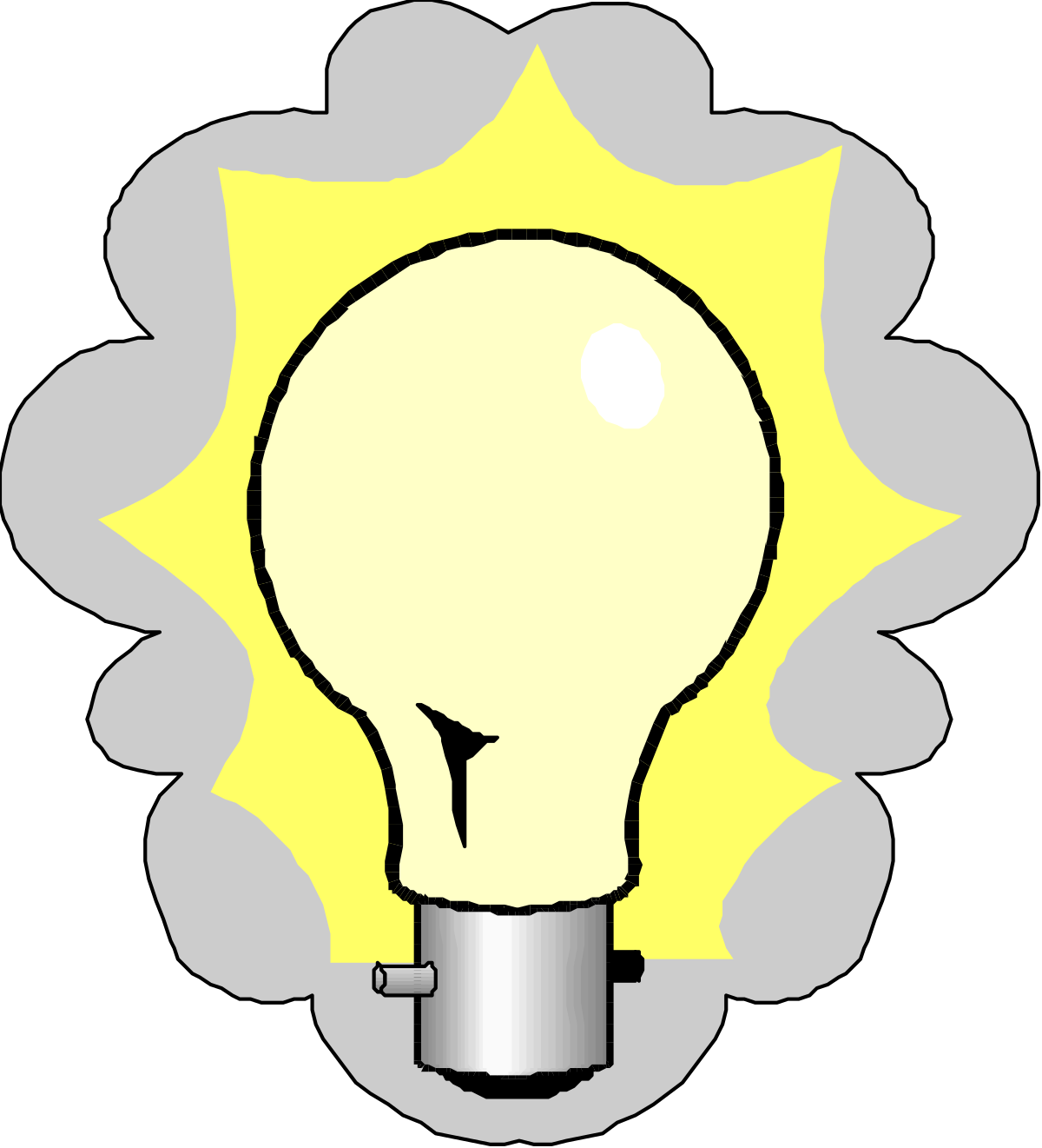 Light Bulb and Cloud Clipart: Bright Ideas in Creative Design