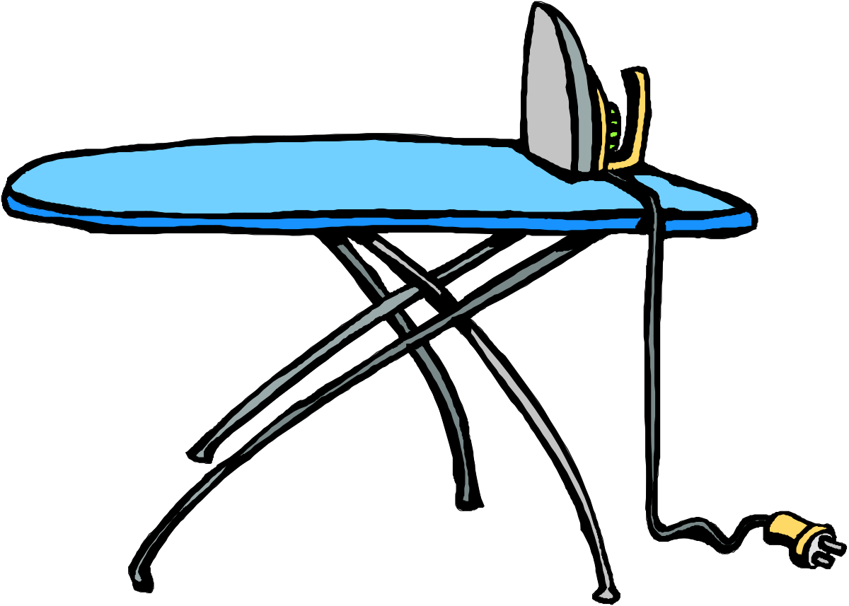 Blue Ironing Chair Clipart: Perfect for Home Decor and Fashion Projects