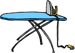 Blue Ironing Chair Clipart: Perfect for Home Decor and Fashion Projects