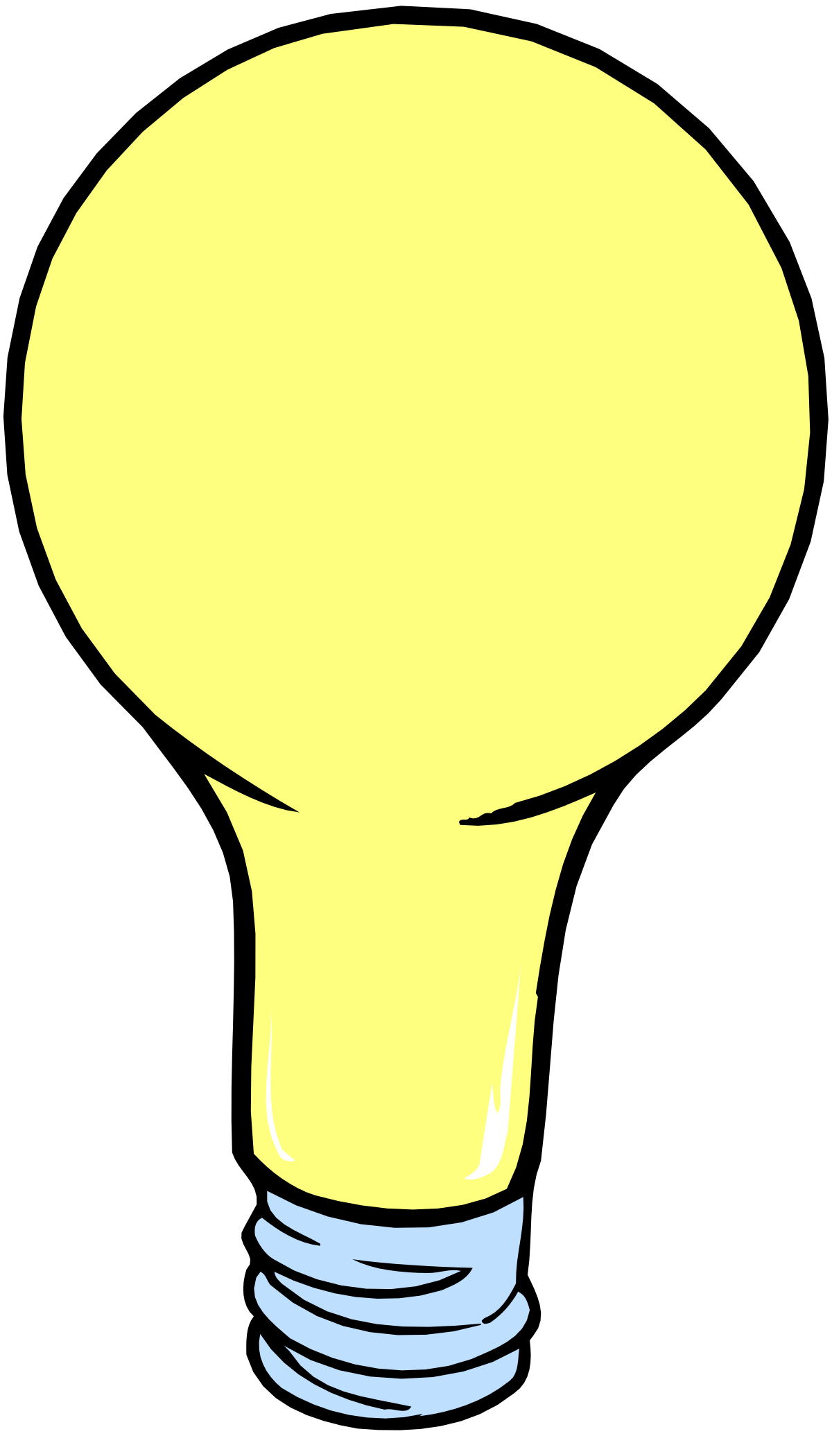 Bright Yellow Light Bulb Clipart - Illuminate Your Projects