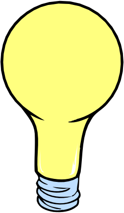 Bright Yellow Light Bulb Clipart - Illuminate Your Projects