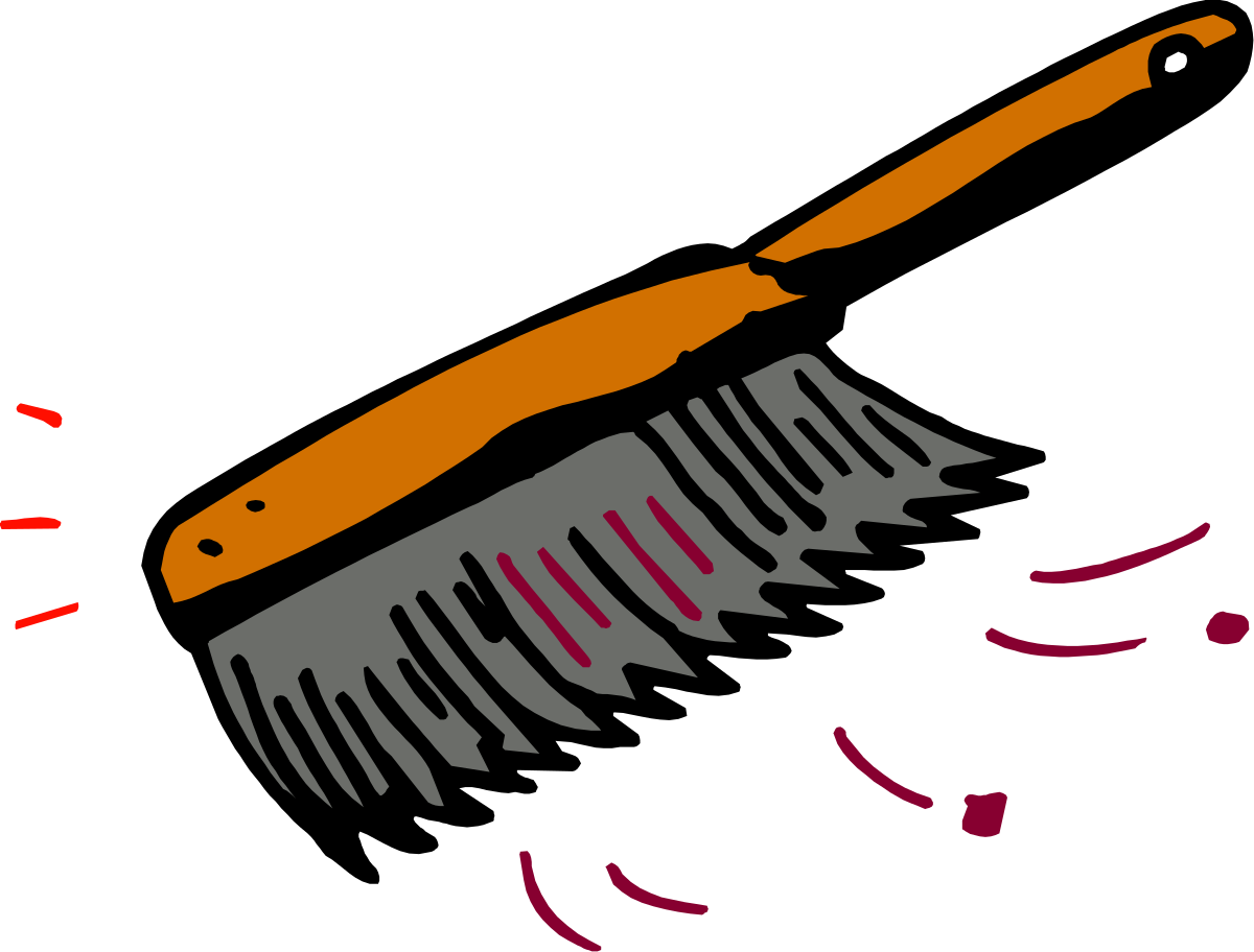 Red Handle Brush Clipart for Creative Projects