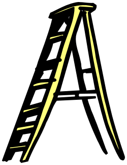 Ladder Clipart: Sturdy Ladder with Additional Ladder Detail