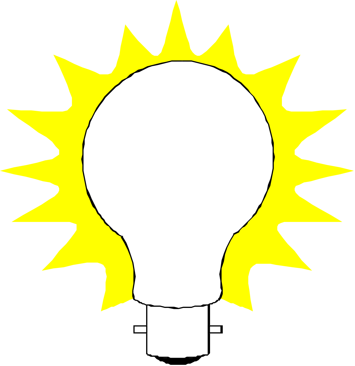 Light Bulb Sun Illustration - Bright and Cheerful Clipart