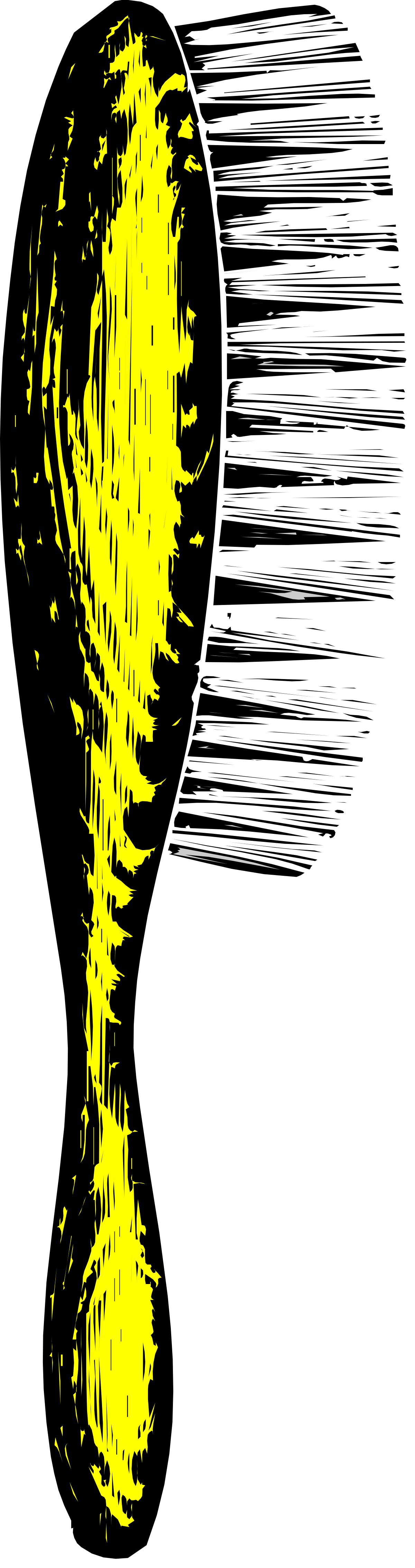 Yellow and Black Man's Face Clipart - Bold and Striking Visuals