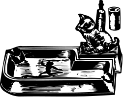 Cat on Couch Clipart - Cozy Home Scene