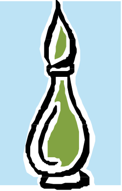 Silhouette Person with Green Leaf: Nature-Inspired Clipart