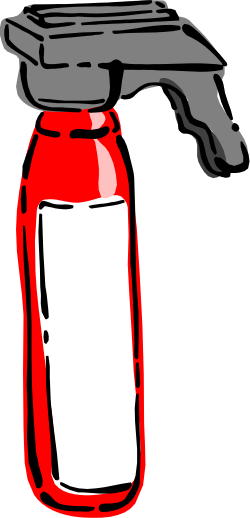 Red Spray Bottle with Spray Gun - Perfect Clipart for DIY Projects