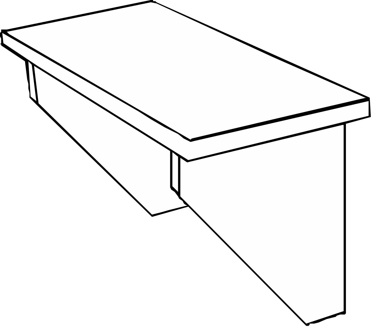 White Table on Black Background Clipart for Stunning Visuals