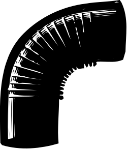 Spiral Staircase Clipart: Elegant Black and White Design