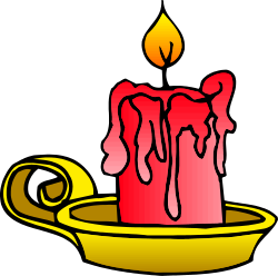 Candle with a Candle Holder Clipart - Ideal for Celebrations and Events