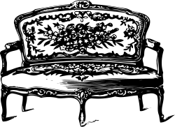 Couch Clipart - Black and White Drawings for Stylish Interiors
