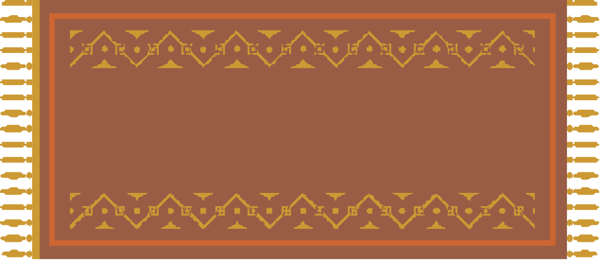 Brown and Yellow Border Clipart with Pattern for Creative Projects