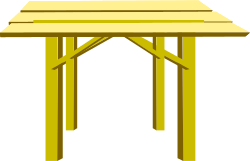 Wooden Table Clipart - Rustic and Charming Design for Your Projects