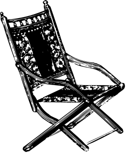 Black and White Chair Clipart - Elegant and Minimalist Design