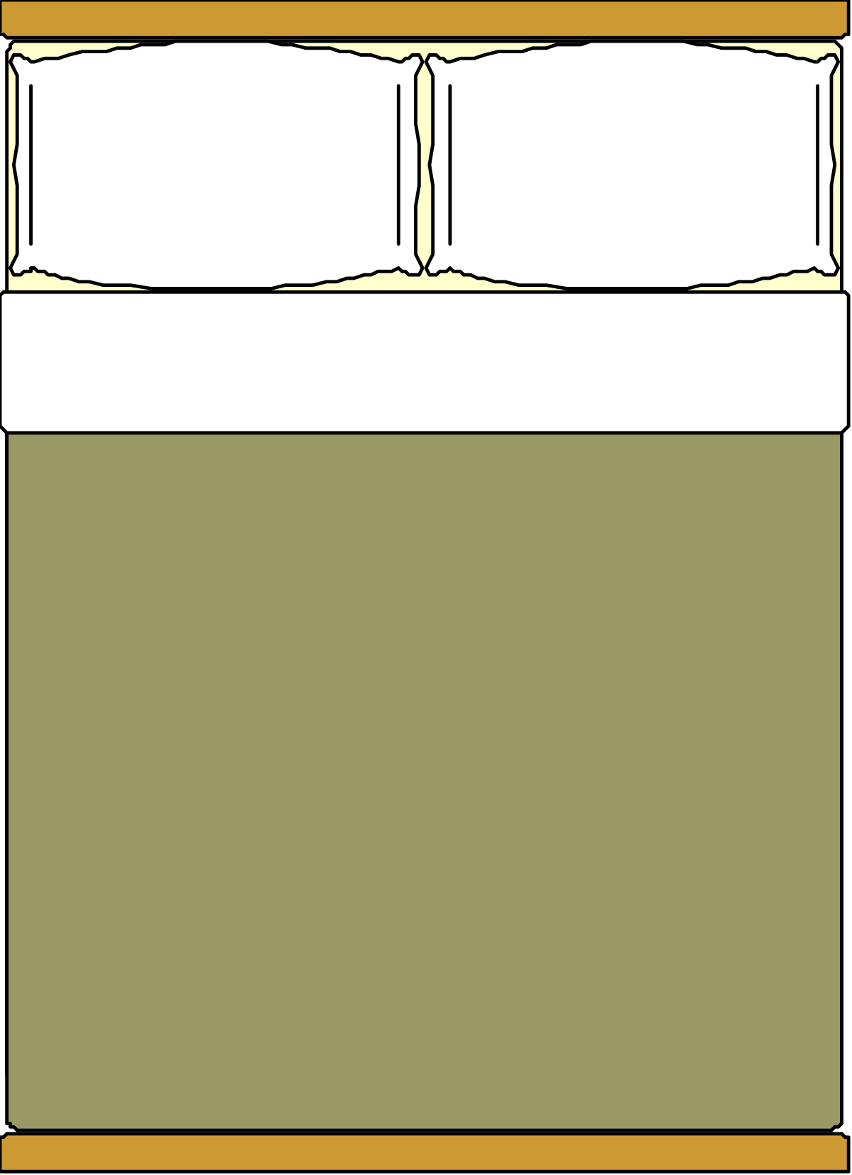 a bed with a pillow and pillow clip art png transparent Bed with Pillow Clipart - Ideal for Cozy Home Decor Projects