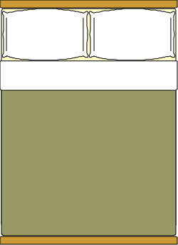 Bed with Pillow Clipart - Ideal for Cozy Home Decor Projects