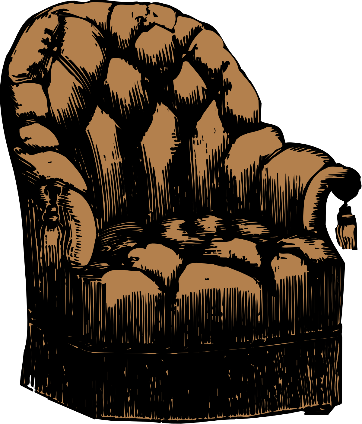a chair with a brown seat clip art png transparent Brown Seat Chair Clipart - Perfect for Your Projects