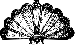 Fan Clipart - Black and White Illustration for Creative Projects