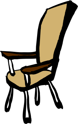 Chair Clipart on Black Background - Elegant and Modern Design