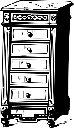 Black and White Chest Clipart for Creative Projects