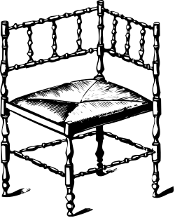 Chair with Book Clipart - Cozy Reading Corner Illustration