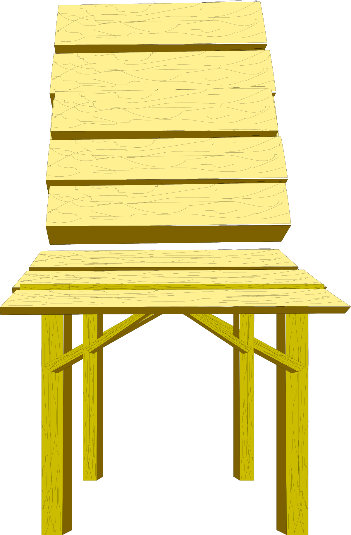 a wooden bench with a seat on it clip art png transparent Wooden Bench Clipart: Rustic Garden Seating with Inviting Features