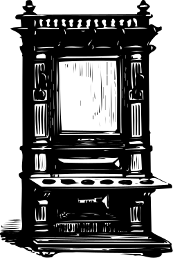 Black and White TV Clipart: Vintage Television Illustration