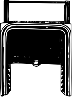 Nose Design - Black and White Bus Clipart Image for Creative Projects