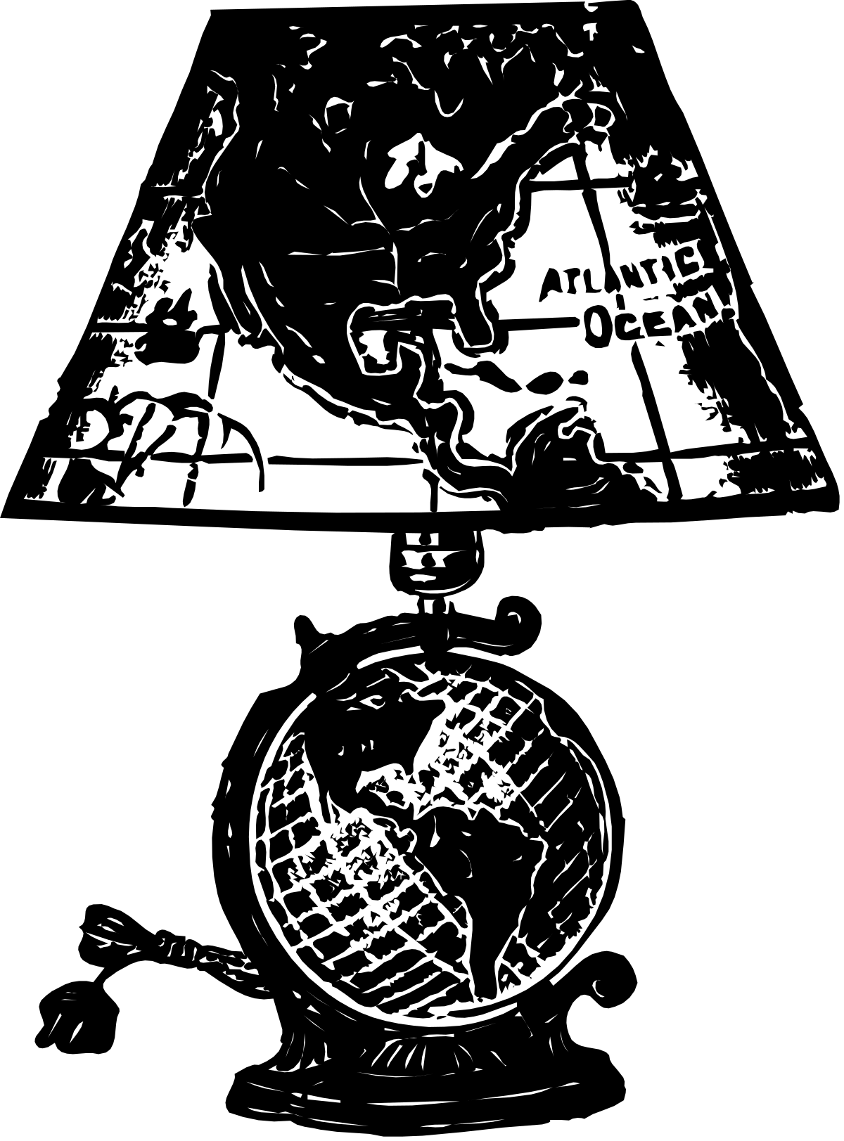 a black and white image of a globe clip art png transparent Globe Clipart - Black and White Illustration for Creative Projects