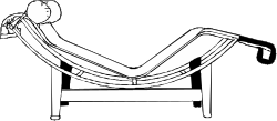 Person Relaxing on Chair Clipart for Lifestyle Illustrations