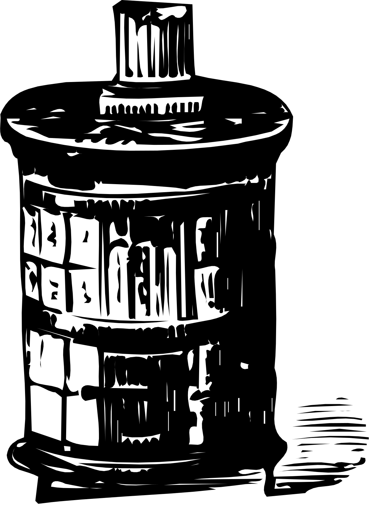 Lighthouse Clipart: Black and White Drawing of Coastal Charm