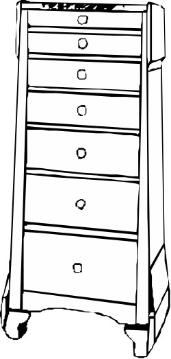 White Chest with Drawers Clipart for Home Decor and Organization