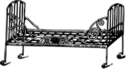 Black and White Bench Clipart: Timeless Outdoor Seating Illustration