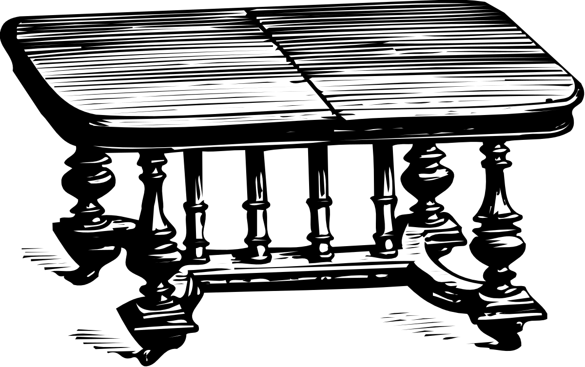Piano Clipart: Elegant Black and White Sketch of a Grand Piano