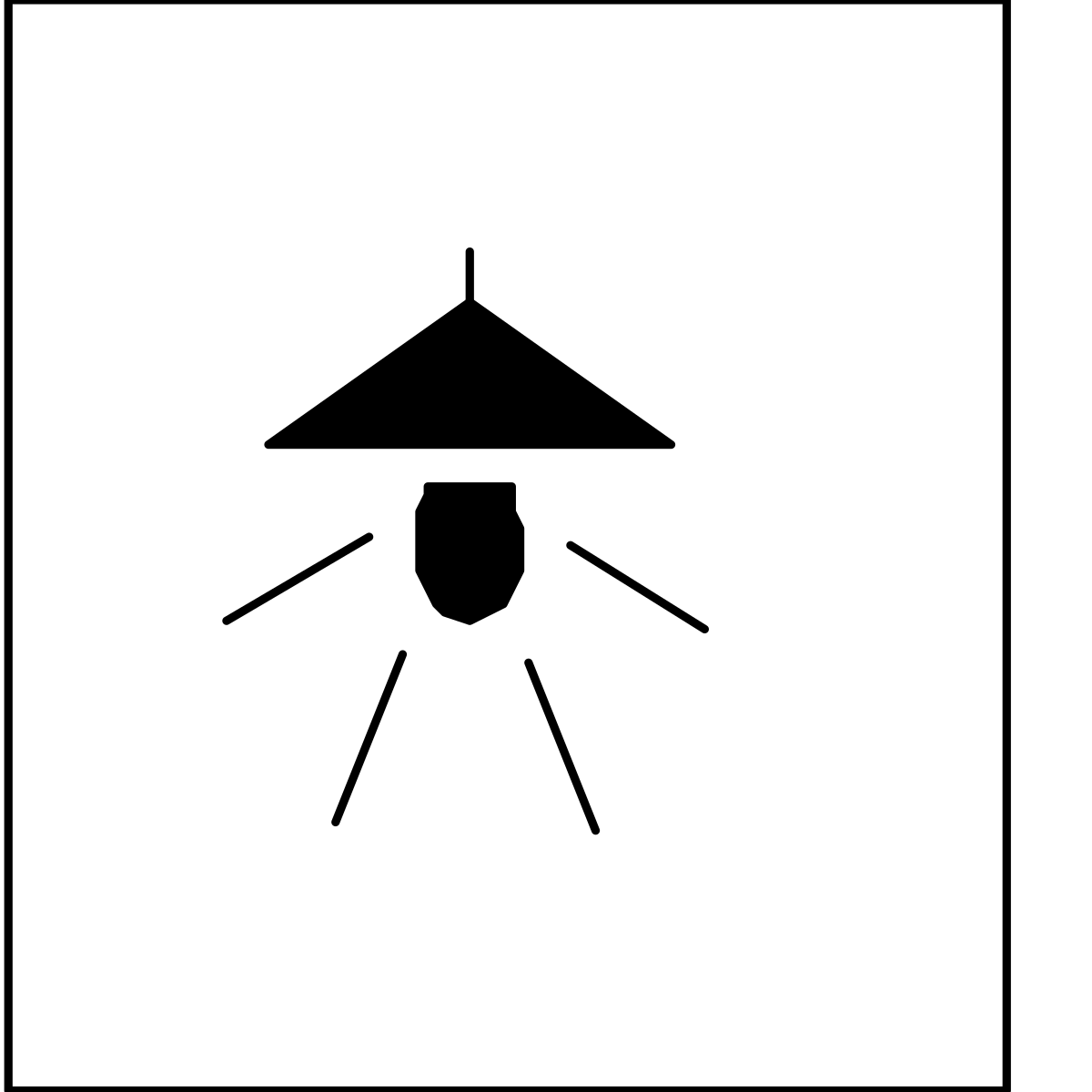 Birdhouse Icon - Stylish Black and White Clipart for Creative Projects