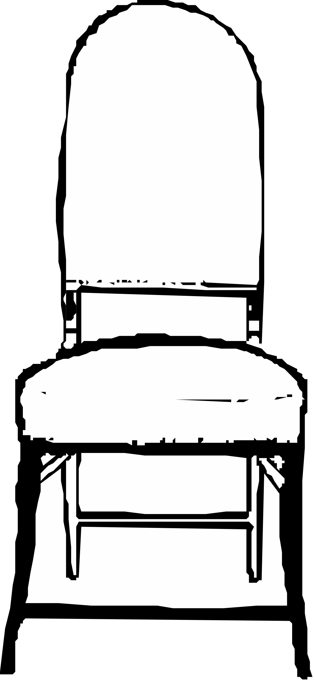 a white silhouette of a chair clip art png transparent White Chair Silhouette Clipart for Elegant Designs