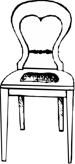 Heart Chair Clipart: Unique and Playful Seating Illustration