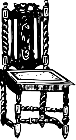 Table Clipart: Elegant Black and White Drawing for Versatile Use