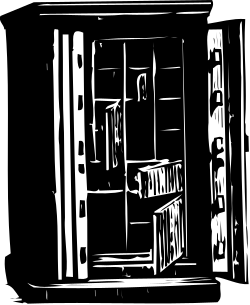 Black and White Door Clipart - Elegant Entryway Illustration